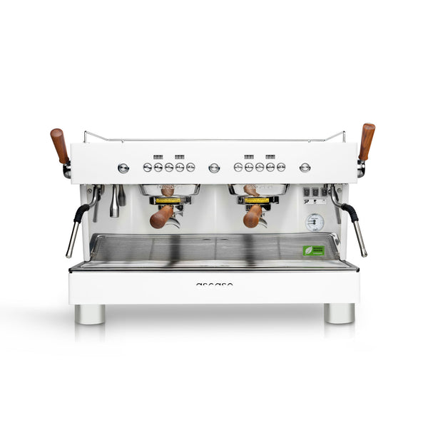 ascaso Barista T Plus Automatic 2 Group Espresso Machine with Thermodynamic Technology (White)