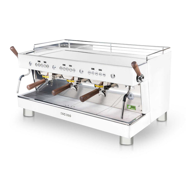 Ascaso Barista T Plus Automatic 3 Group Espresso Machine With Thermodynamic Technology (White)