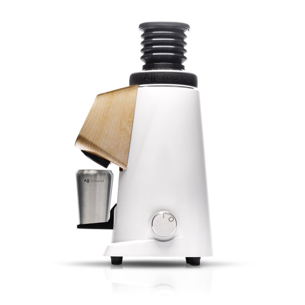 Ascaso Fiorenzato AllGround ProBrew Filter Coffee Grinder - White W/ Wood