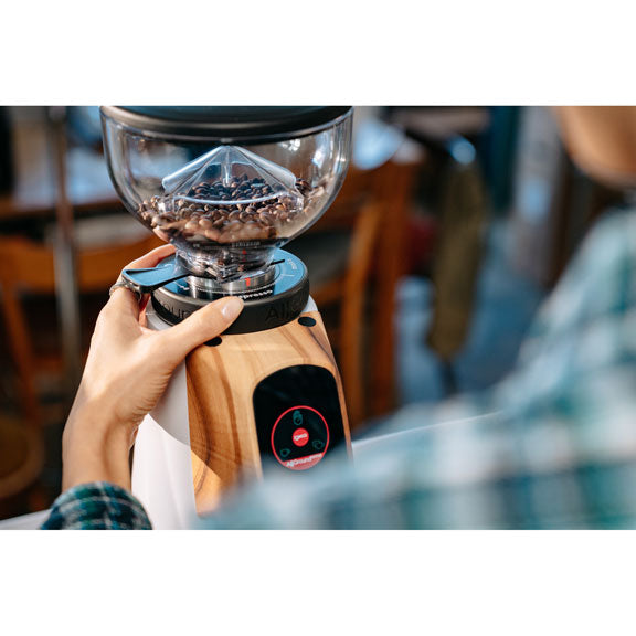 Ascaso Fiorenzato AllGround Sense All Purpose Home Coffee Grinder - White W/ Wood