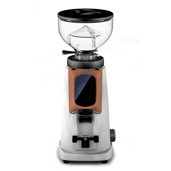 ascaso Fiorenzato AllGround Sense All Purpose Home Coffee Grinder - White w/ Wood