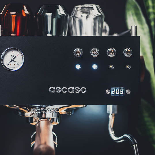 Ascaso Steel UNO PID Programmable Espresso Machine W/ Volumetric Controls Single Thermoblock 120V (Black)