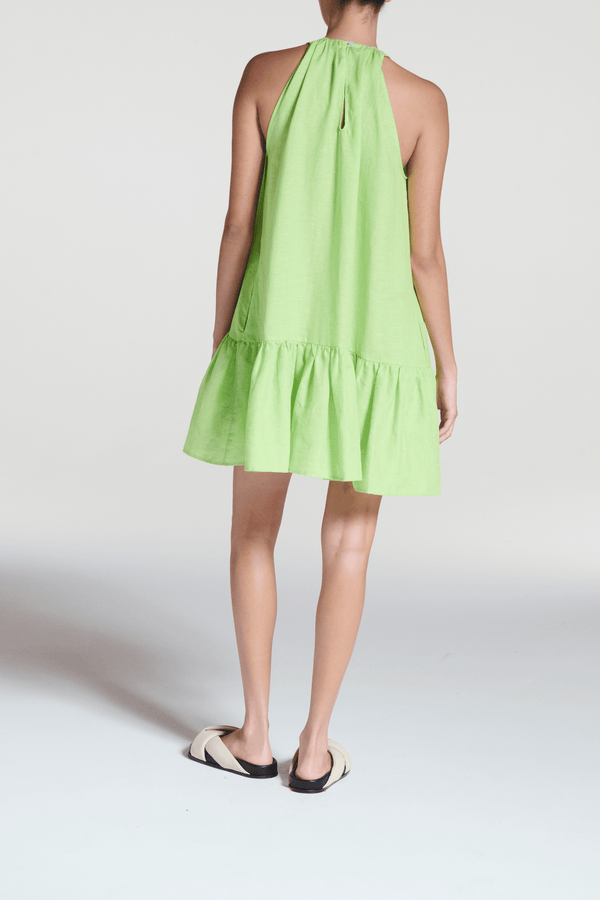 Asceno Adana Dress Citrus Green Linen