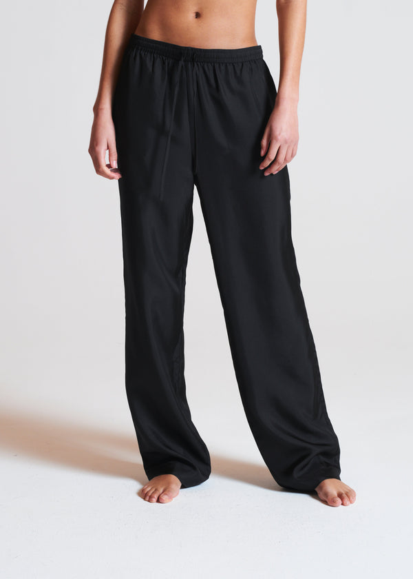 Asceno Aurelia Trouser Black Silk Twill