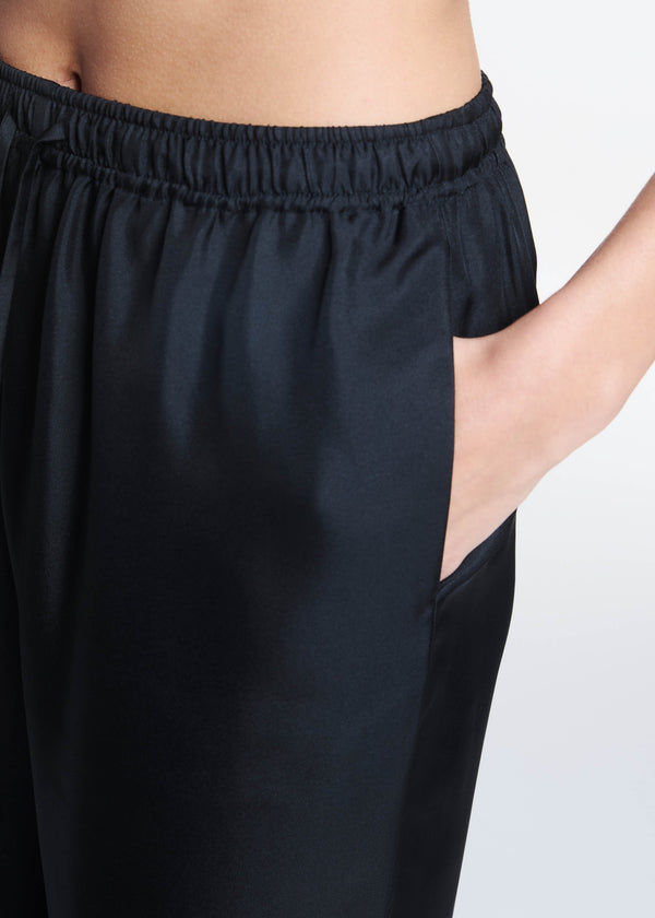 Asceno Aurelia Trouser Black Silk Twill