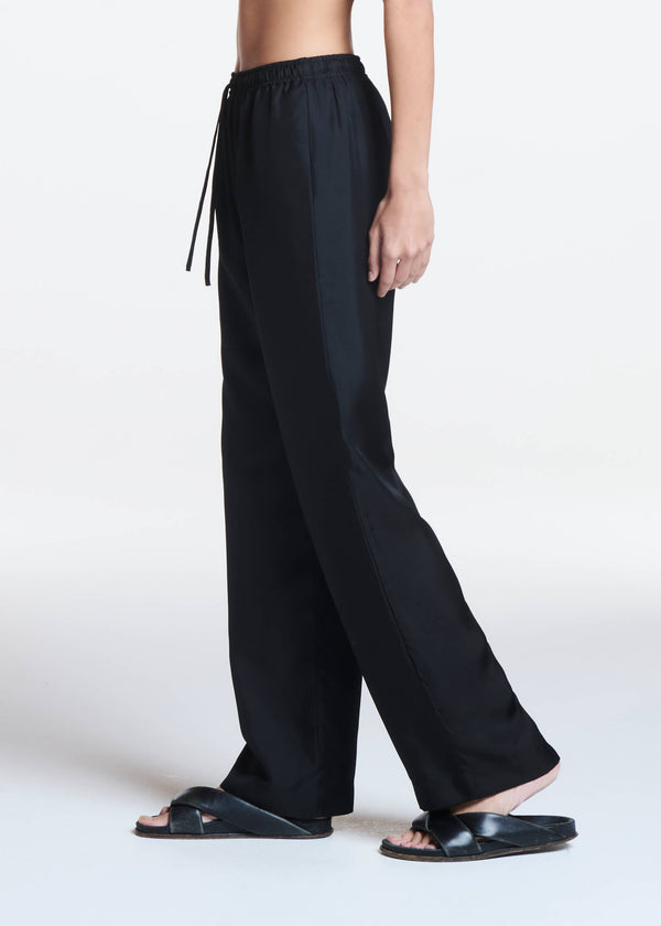 Asceno Aurelia Trouser Black Silk Twill