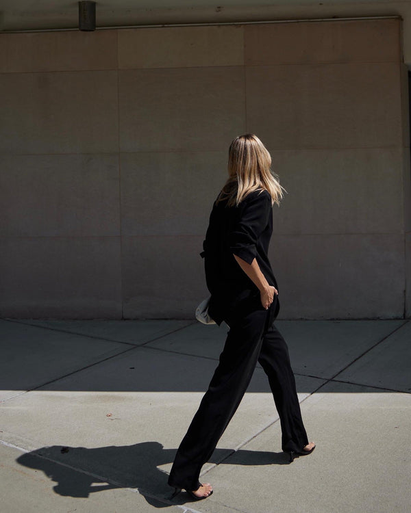 Asceno Aurelia Trouser Black Viscose Crepe