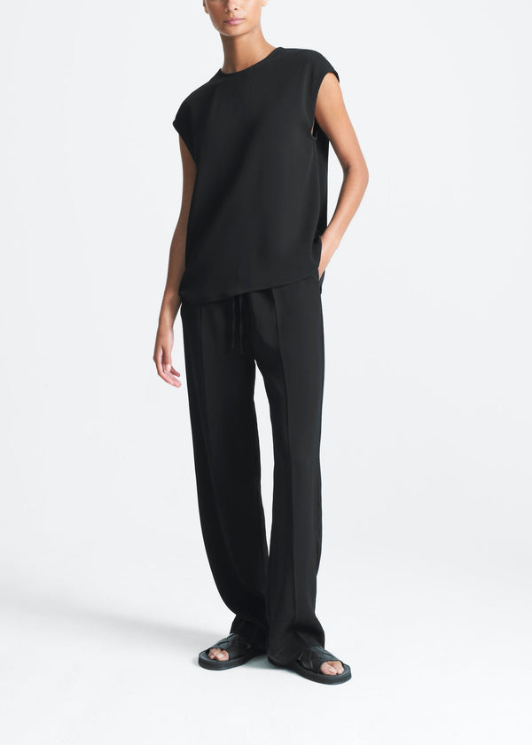 asceno Aurelia Trouser Black Viscose Crepe