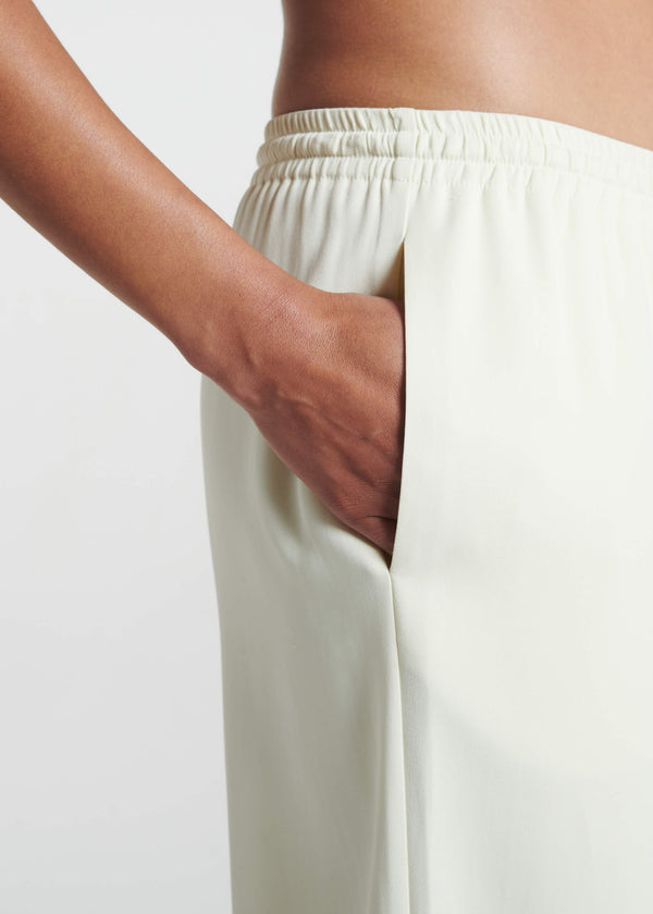 Asceno Aurelia Trouser Ecru Viscose Crepe