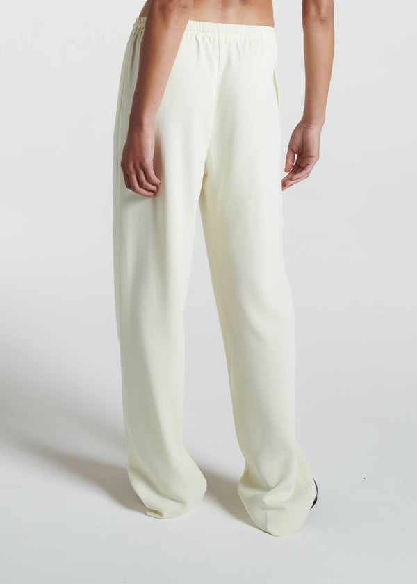 Asceno Aurelia Trouser Ecru Viscose Crepe