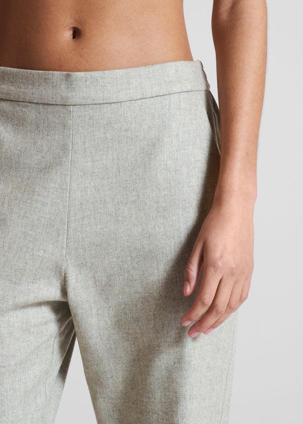 Asceno Lazio Trouser Oat Wool Cashmere Flannel