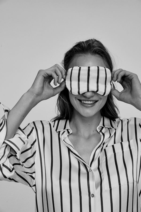 asceno London Eye Mask Jet Black Silk