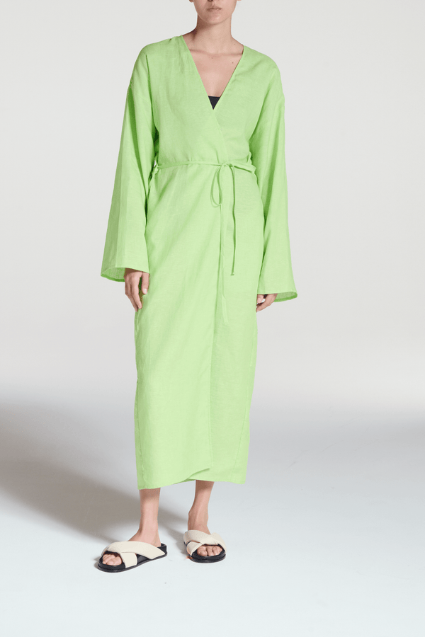 asceno Lorenzo Robe Citrus Green Linen