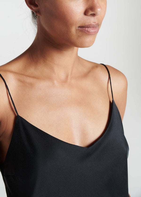 Asceno Milos Cami Black Silk