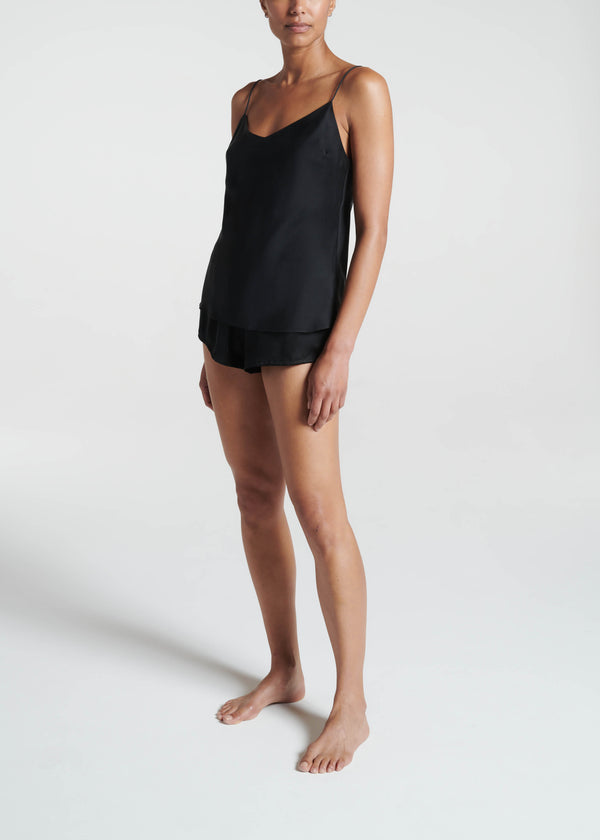 Asceno Milos Cami Black Silk