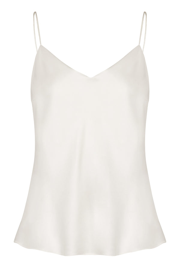 Asceno Milos Cami White Silk