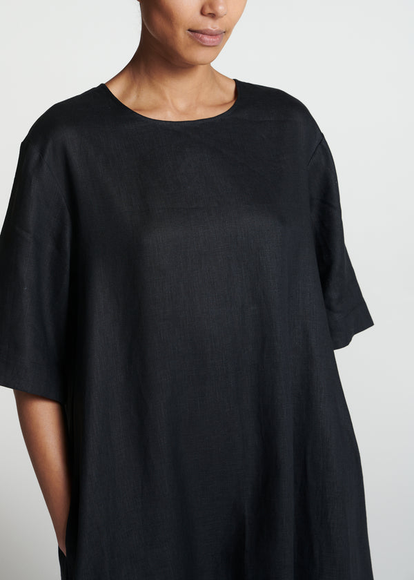 Asceno Mina Dress Black Linen