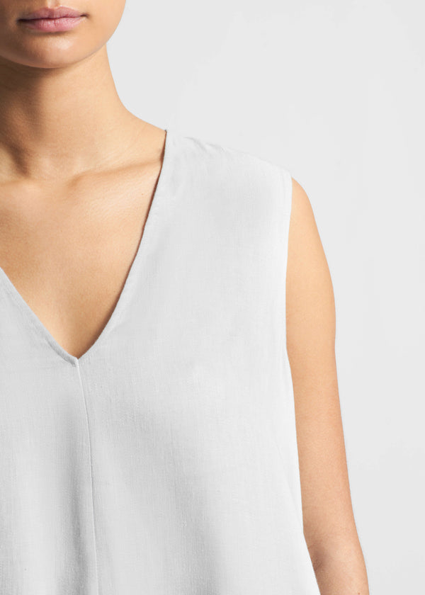 Asceno Nisha Dress White Organic Linen