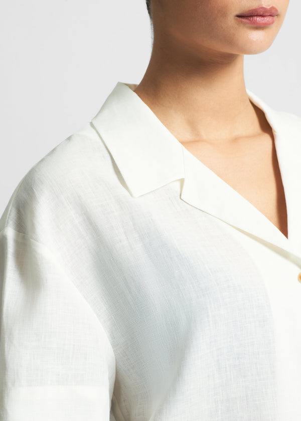 Asceno Prague Shirt Lemon Organic Linen