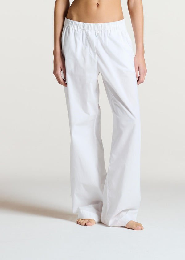 Asceno Rosa Trouser White Cotton