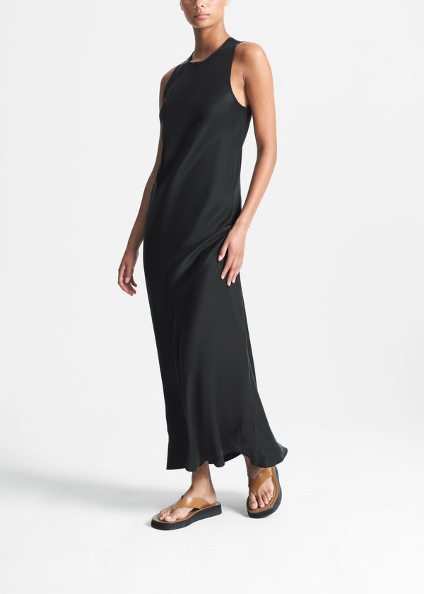 Asceno Valencia Slip Dress Black Silk