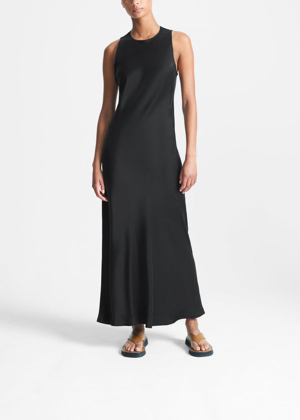 asceno Valencia Slip Dress Black Silk