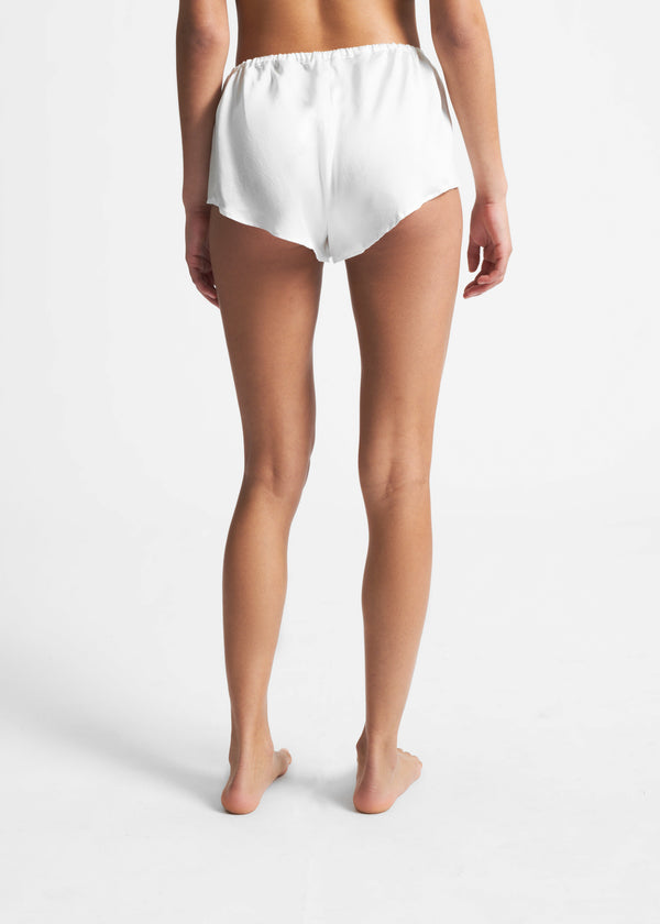 Asceno Venice Sleep Shorts Ivory Silk