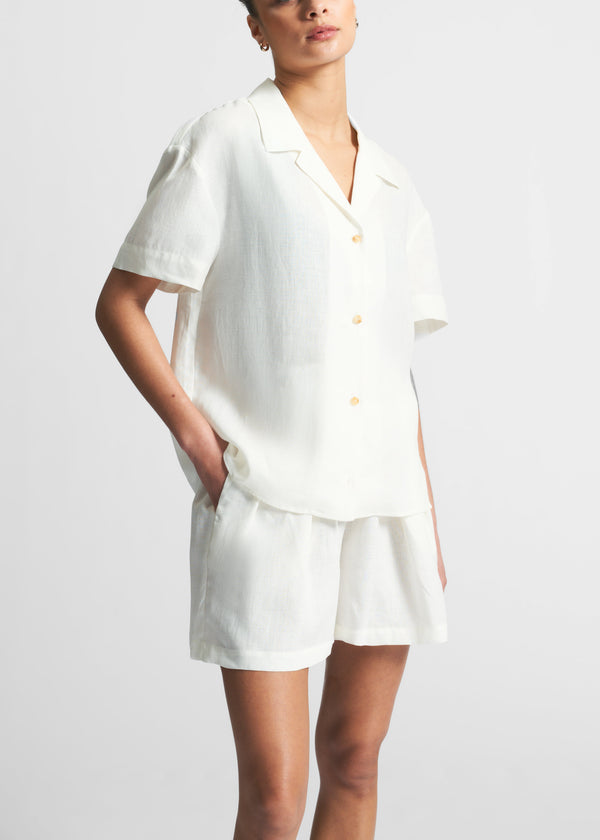 asceno Zurich Short Lemon Organic Linen
