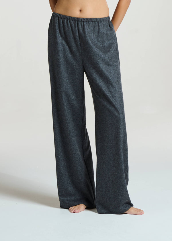 Asceno Austin Trousers Charcoal Wool Cashmere Flannel