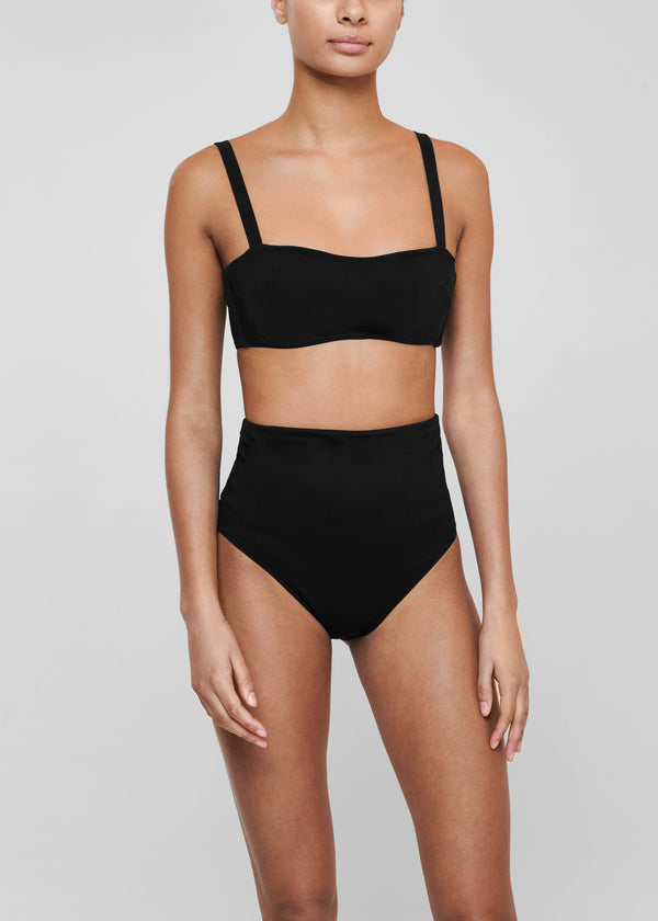 asceno Portofino Bikini Top Black Recycled Elastane