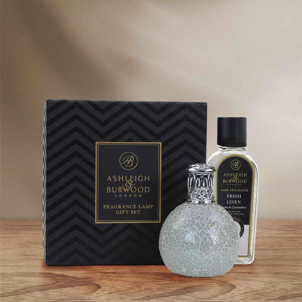 ashleigh & burwood The Pearl & Fresh Linen Fragrance Lamp Gift Set