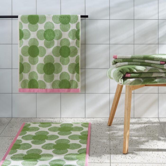 ashley wilde Orla Kiely Retro Flower Clover Towels