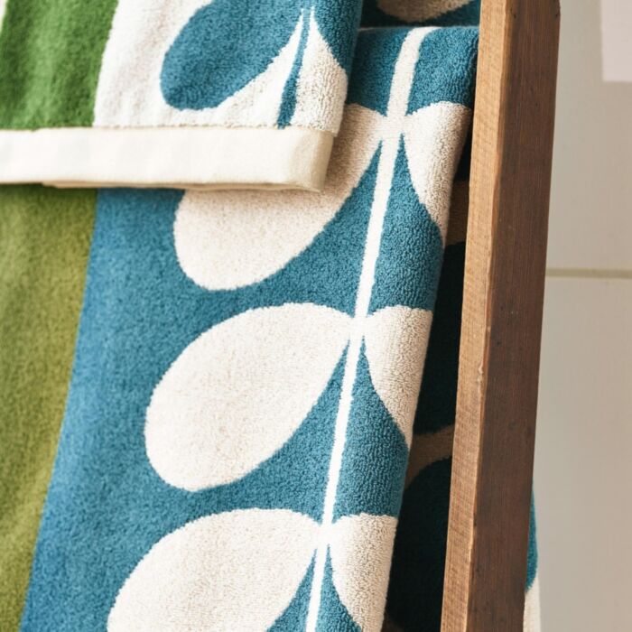 Ashley Wilde Orla Kiely Stem Check Willow Towels