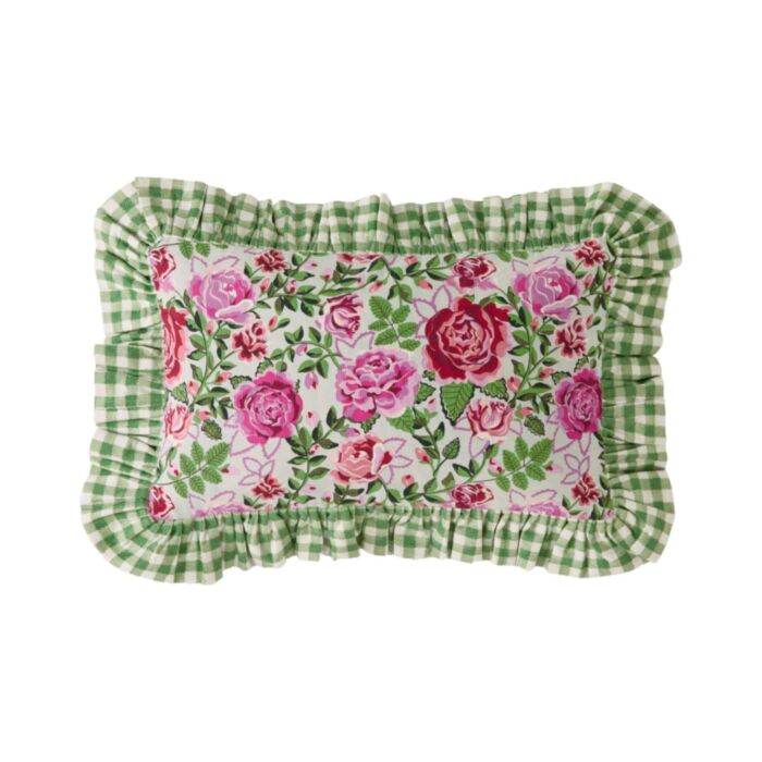 Ashley Wilde Cath Kidston Dolly Rose Sage 30x50 Poly Cushion