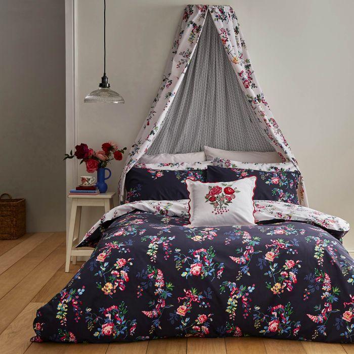 Ashley Wilde Cath Kidston Ribbon Roses Navy Bedding