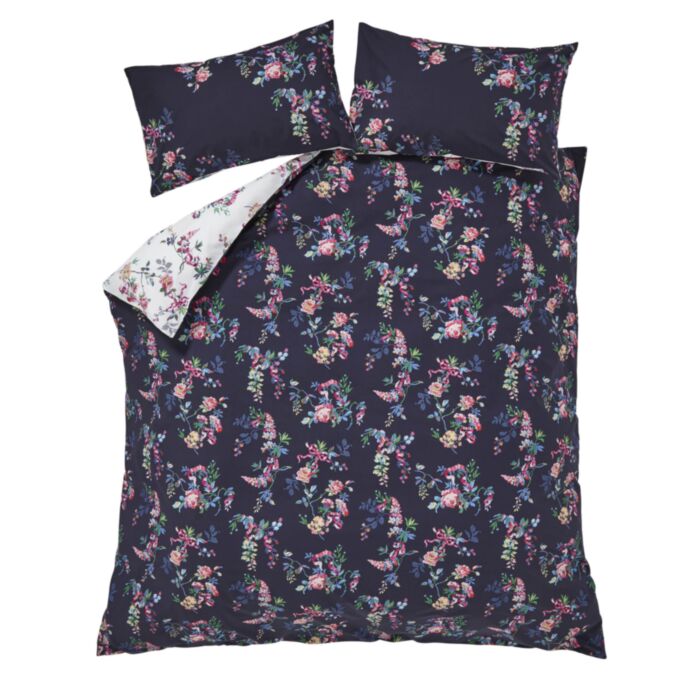Ashley Wilde Cath Kidston Ribbon Roses Navy Bedding