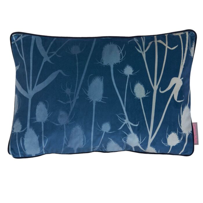 Ashley Wilde Clarissa Hulse Teasel French Navy 40x60cm Feather Cushion