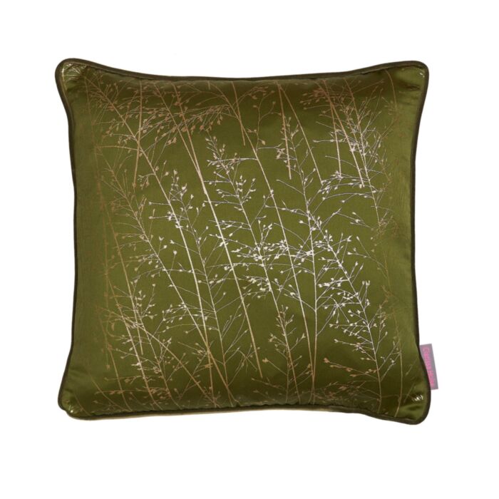 Ashley Wilde Clarissa Hulse Whispering Grass Olive 43x43cm Feather Cushion