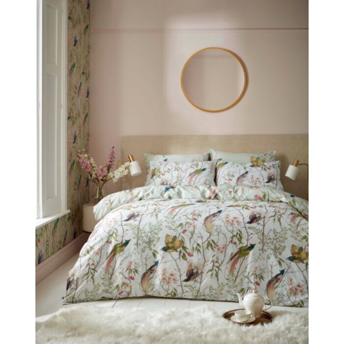 Ashley Wilde Graham & Brown Clavering Birds Sage Green Bedding