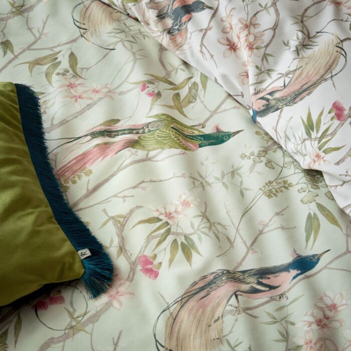 Ashley Wilde Graham & Brown Clavering Birds Sage Green Bedding