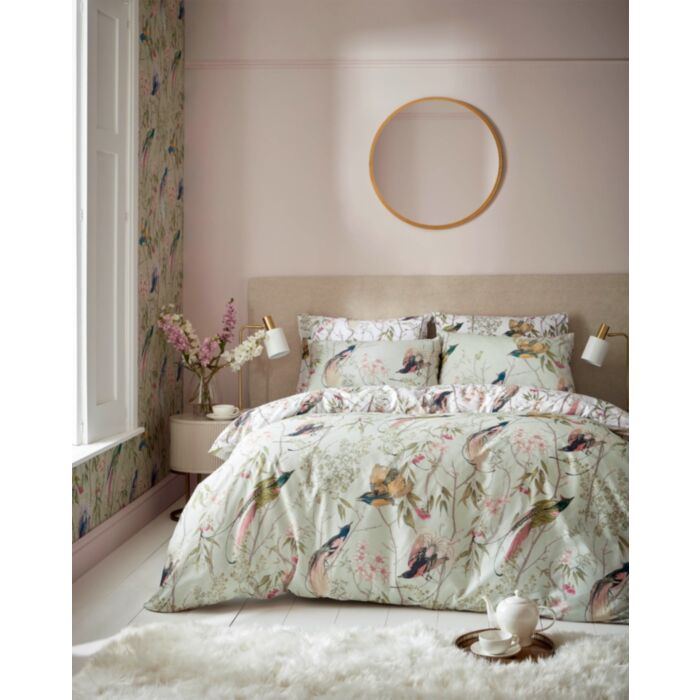 ashley wilde Graham & Brown Clavering Birds Sage Green Bedding