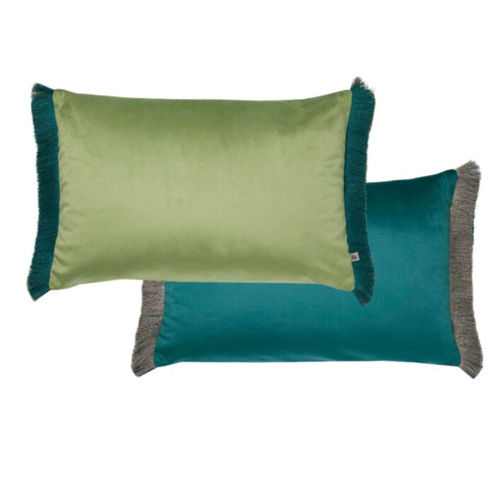 Ashley Wilde Graham & Brown Fringe Opulence Lush Jewel 40x60 Feather Cushion