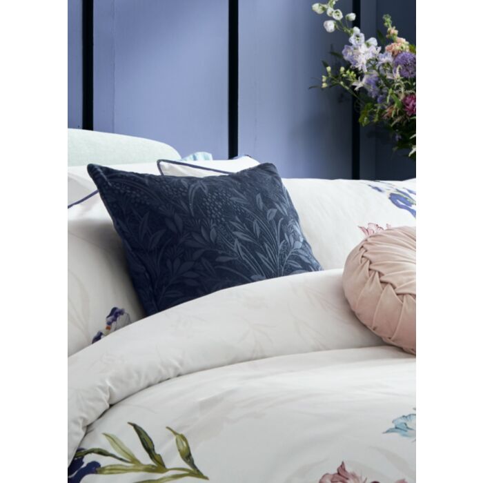 Ashley Wilde Laura Ashley Barley Embossed Midnight Navy 50x50cm Microfibre Cushion