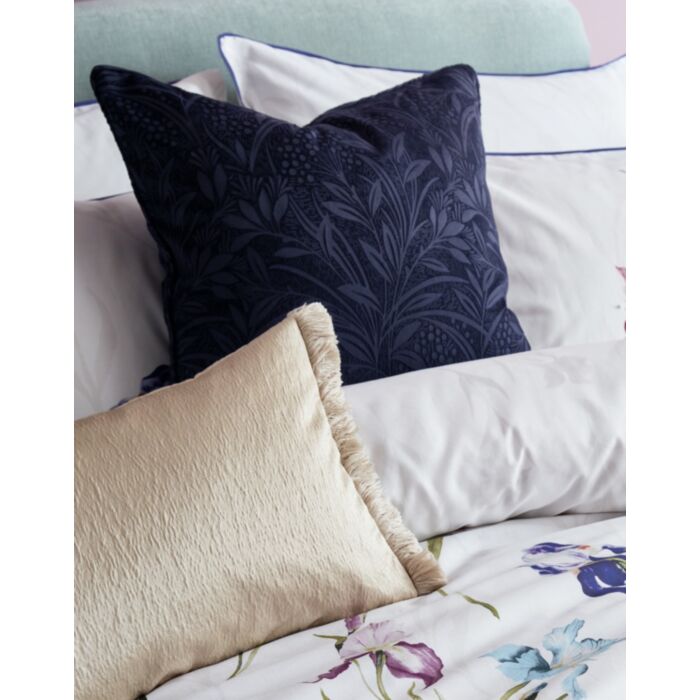 Ashley Wilde Laura Ashley Barley Embossed Midnight Navy 50x50cm Microfibre Cushion