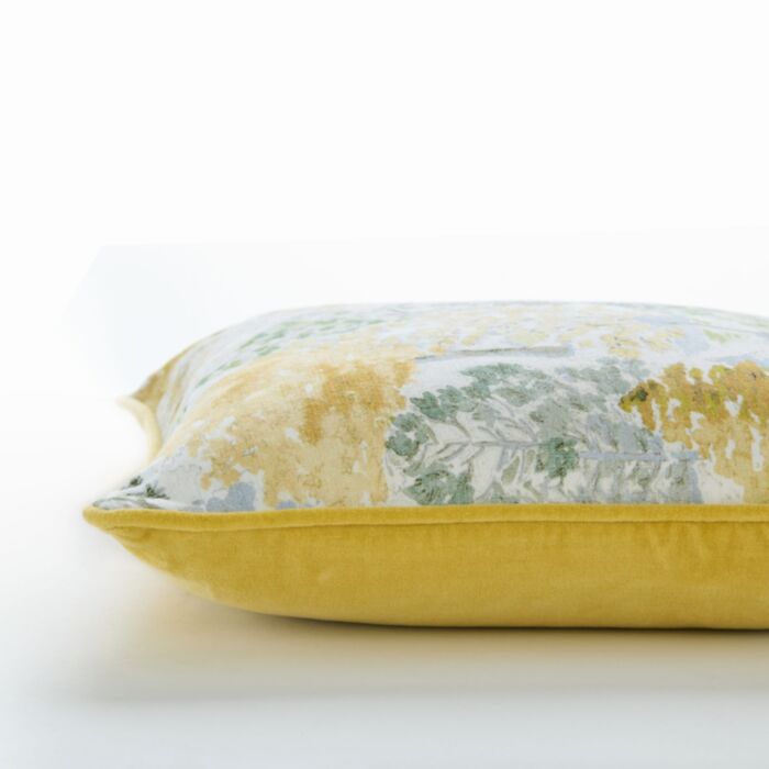 Ashley Wilde Laura Ashley Bernwood Ochre Yellow 45x45cm Microfibre Cushion