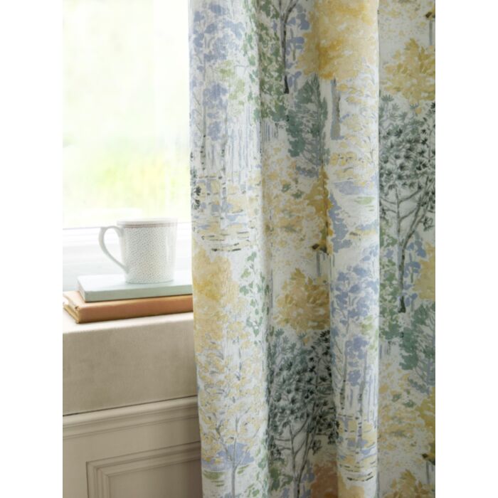 Ashley Wilde Laura Ashley Bernwood Ochre Yellow Ready Made Curtains