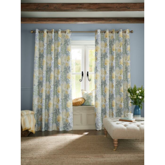 Ashley Wilde Laura Ashley Bernwood Ochre Yellow Ready Made Curtains