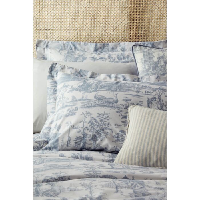 Ashley Wilde Laura Ashley Braysmith Toile Chambray Blue Bedding