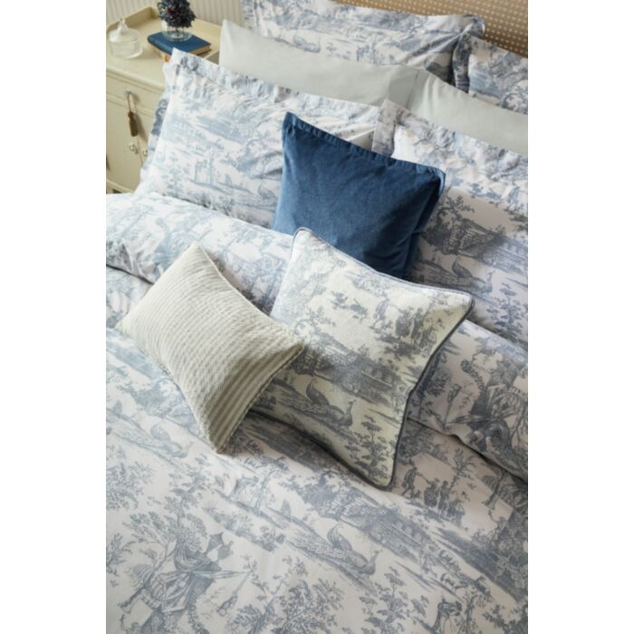 Ashley Wilde Laura Ashley Braysmith Toile Chambray Blue Bedding