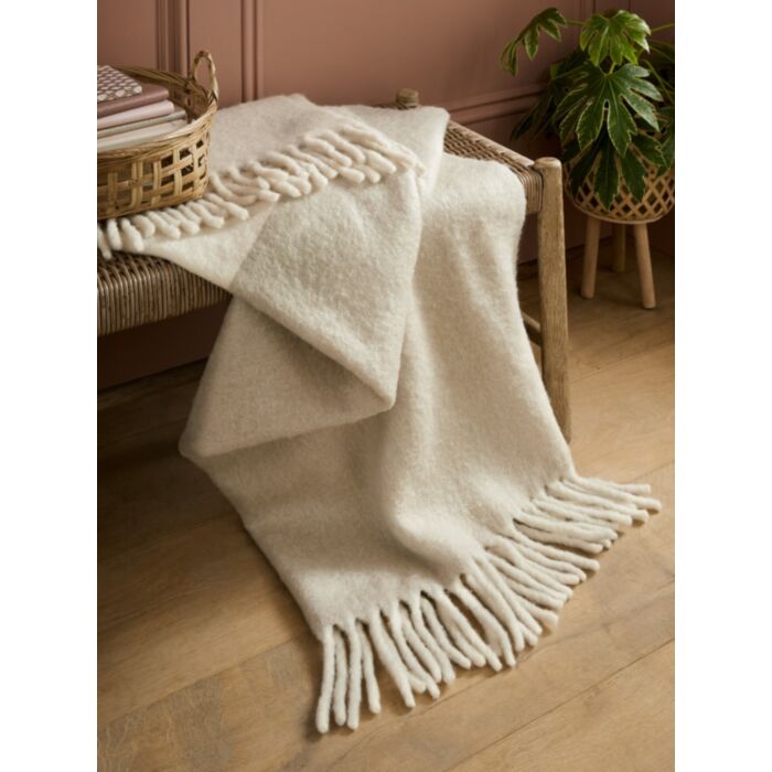 Ashley Wilde Laura Ashley Bronwen Natural 130x170cm Throw